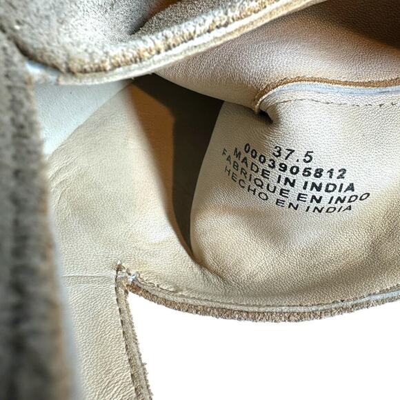 Free‎ People Charm Double V Ankle Boots Camel Suede Size Beige 37.5 US 7 - Picture 12 of 12